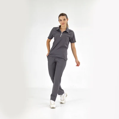 ست اسکراب یقه پولو لوکس لاکرا
