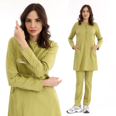 ست اسکراب حجاب زیپ‌دار لوکس لاکرا