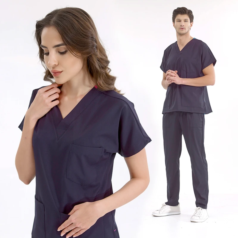 ست اسکراب شلوار دکتر گریز لوکس لاکرا، رنگ سرمه‌ای — اورجینال چیزگی مدیکال