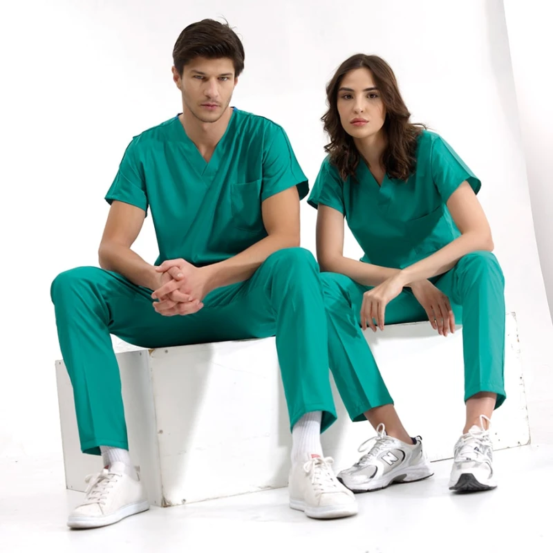 ست اسکراب شلوار دکتر گریز لوکس لاکرا، رنگ سبز اتاق عمل — اورجینال چیزگی مدیکال