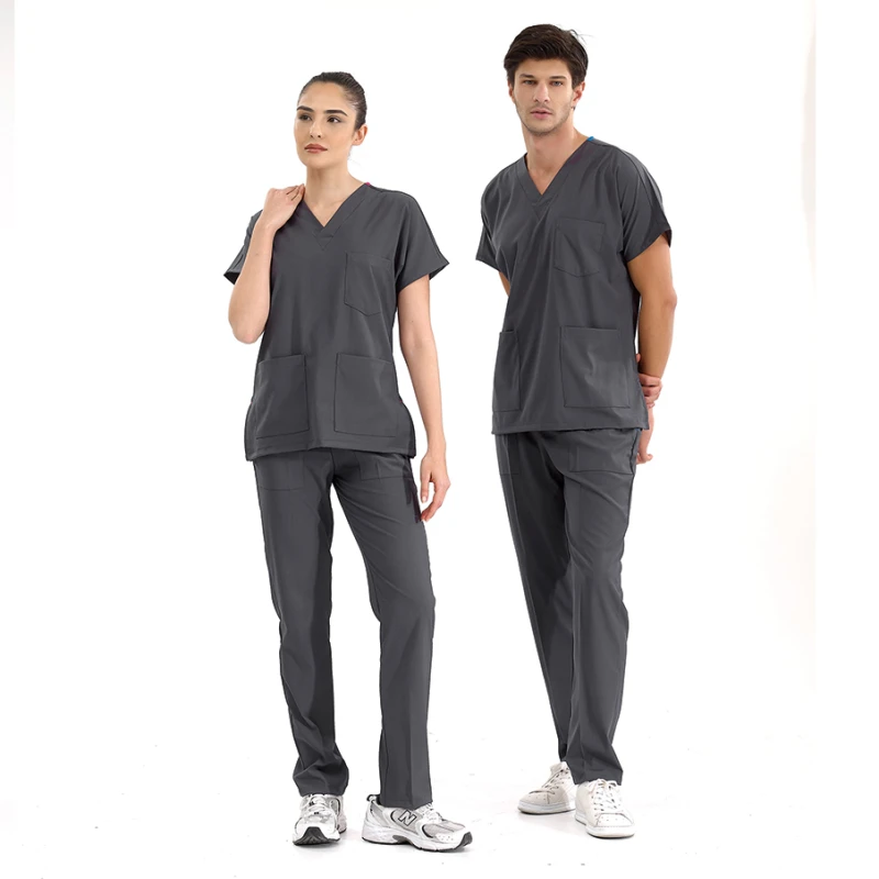 ست اسکراب شلوار دکتر گریز لوکس لاکرا، رنگ طوسی تیره — اورجینال چیزگی مدیکال