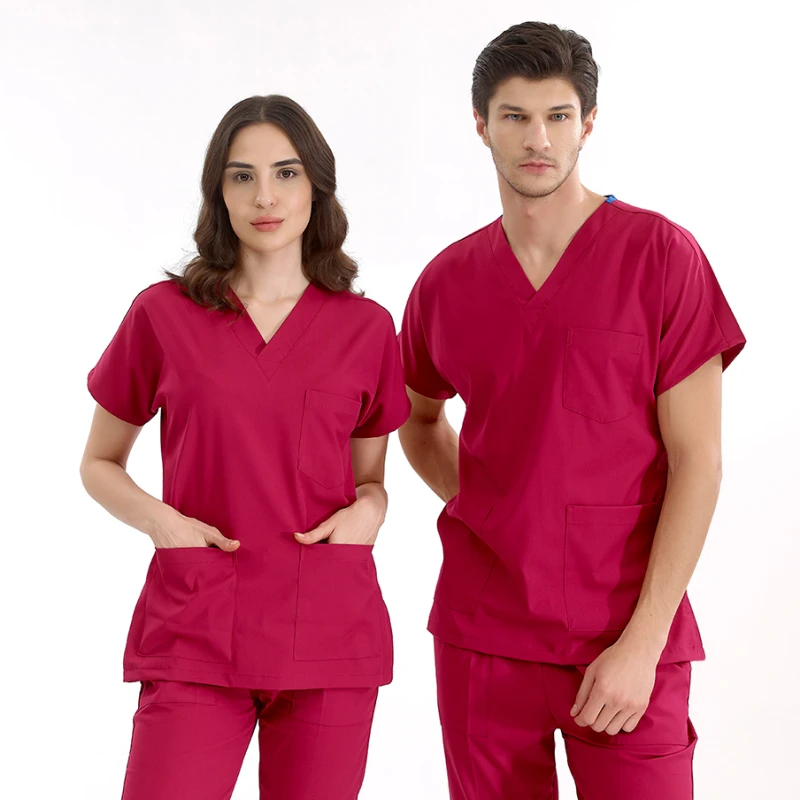 ست اسکراب شلوار دکتر گریز لوکس لاکرا، رنگ آلبالویی — اورجینال چیزگی مدیکال