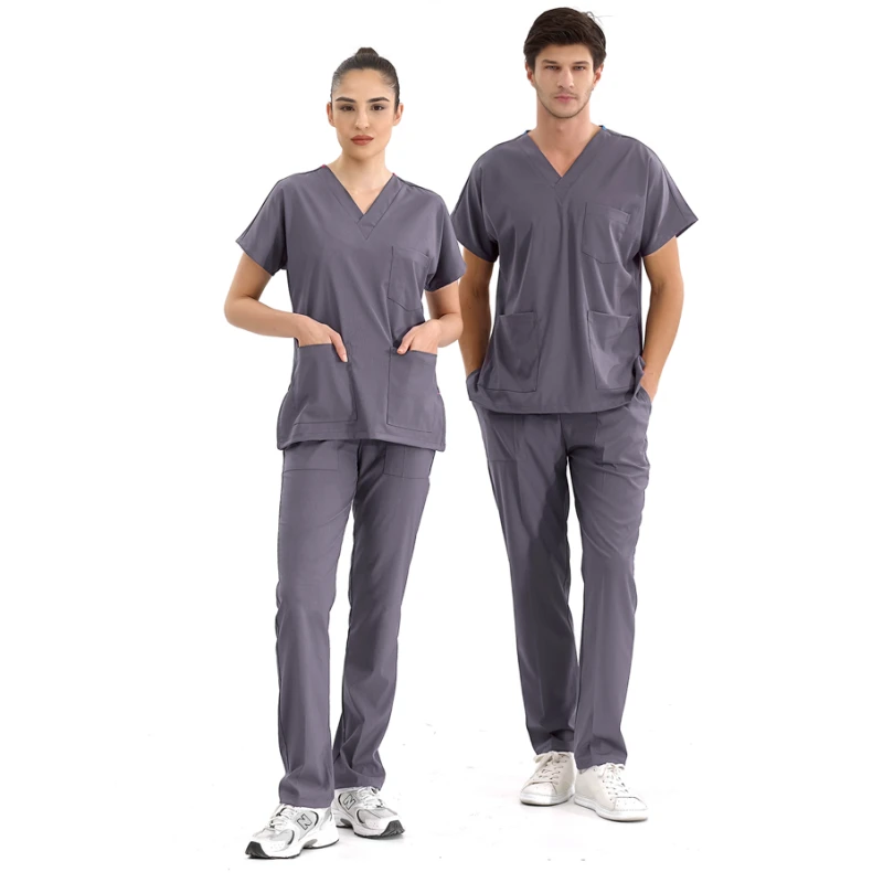 ست اسکراب شلوار دکتر گریز لوکس لاکرا، رنگ طوسی سربی — اورجینال چیزگی مدیکال