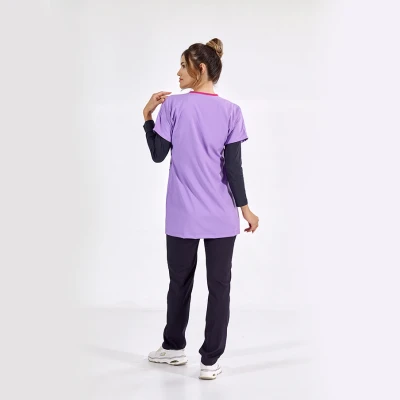 اسکراب تک بلند زنانه لوکس لاکرا یاسی مدل LL721، رنگ یاسی، تصویر 2