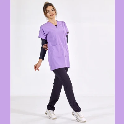 اسکراب تک بلند زنانه لوکس لاکرا یاسی مدل LL721، رنگ یاسی، تصویر 3