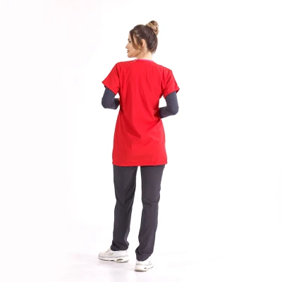 اسکراب تک بلند زنانه لوکس لاکرا قرمز مدل LL721، رنگ قرمز، تصویر 2
