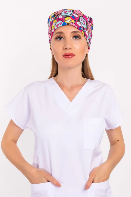کلاه جراحی طرح صورت‌های شاد — اورجینال چیزگی مدیکال