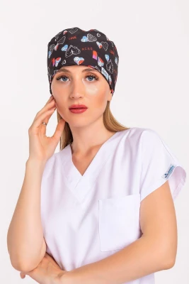 کلاه جراحی طرح لاو مشکی