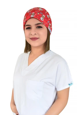 کلاه جراحی طرح خرس قرمز