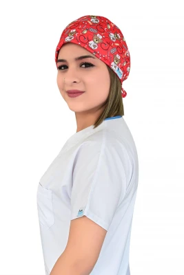 کلاه جراحی طرح خرس قرمز