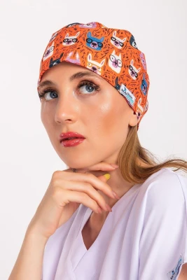 کلاه جراحی طرح خرگوش نارنجی