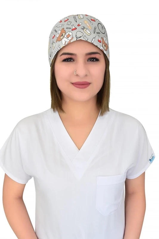 کلاه جراحی طرح خرس خاکستری بامزه — اورجینال چیزگی مدیکال