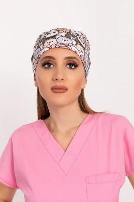 کلاه جراحی طرح خرس قهوه‌ای دیجیتال
