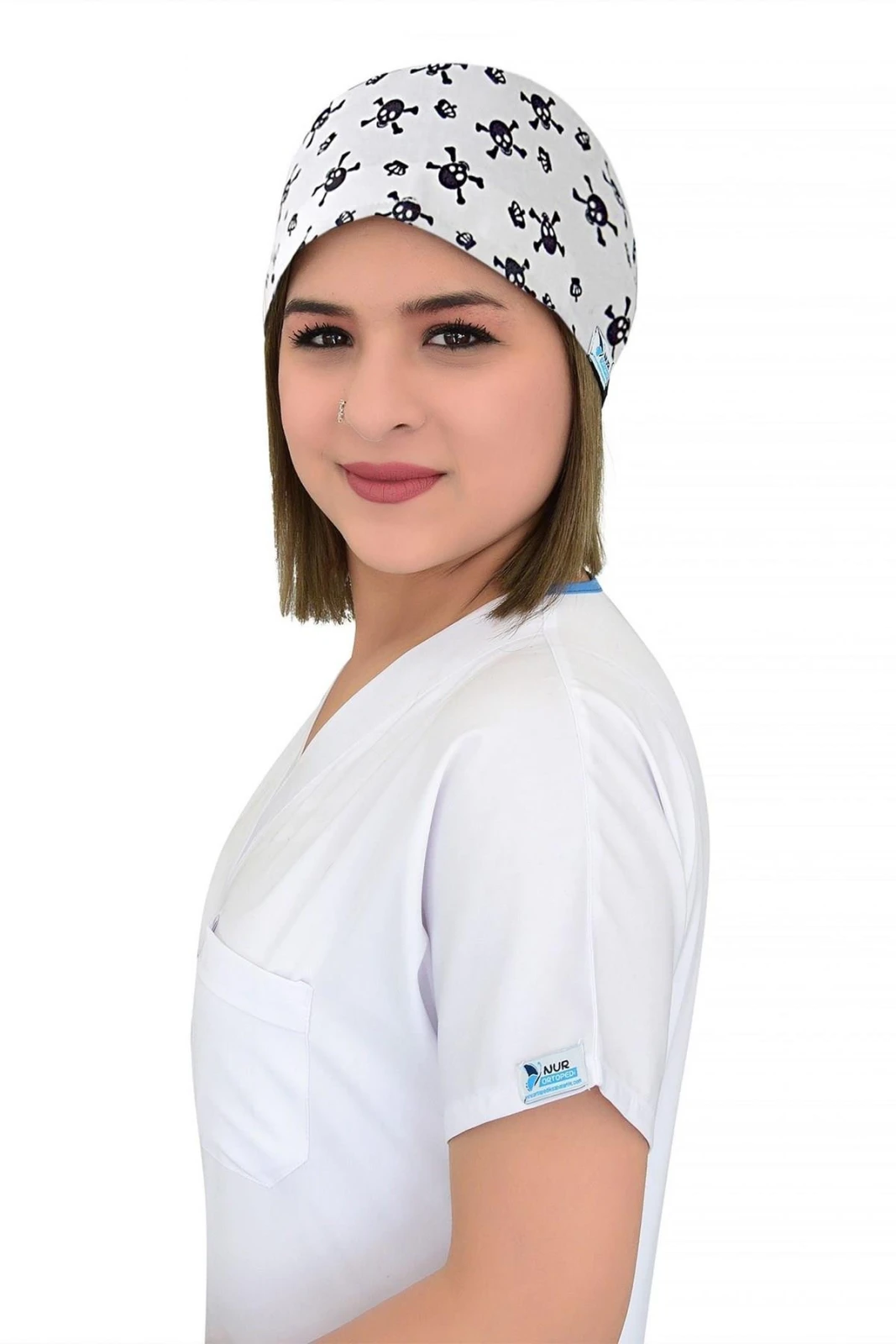 کلاه جراحی طرح جمجمه سفید — محصول Cizgi Medikal