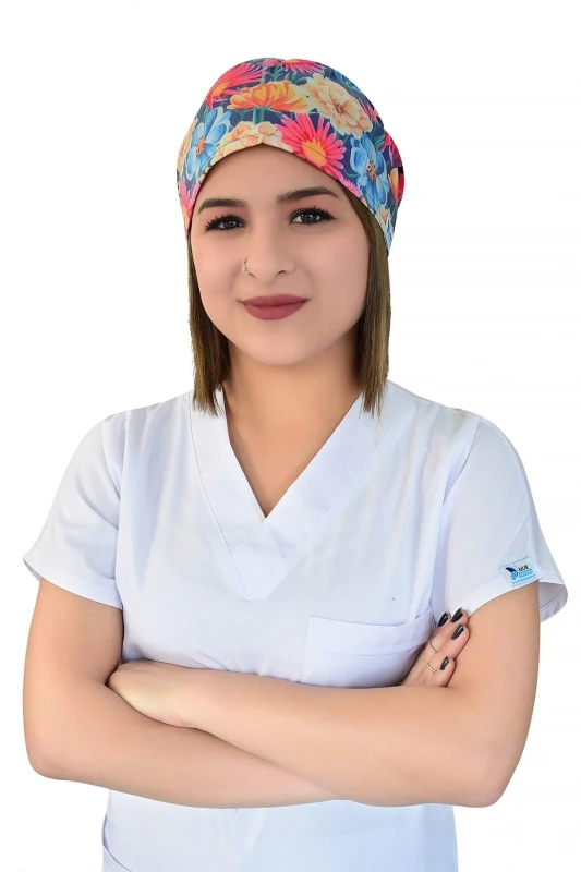کلاه جراحی طرح باغ گل — اورجینال چیزگی مدیکال