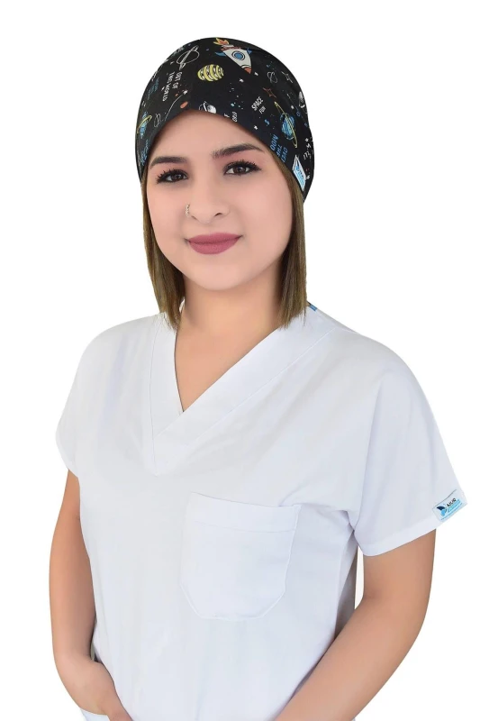 کلاه جراحی طرح سیاره مشکی — اورجینال چیزگی مدیکال